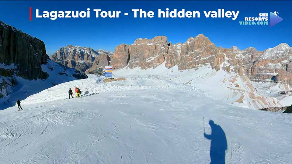instead of taking the right turn on the fork at lagazuoi peak, take the left one